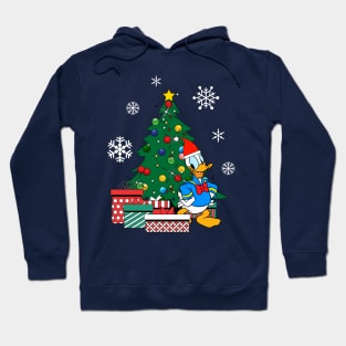 Donald Duck Around The Christmas Tree Hoodie